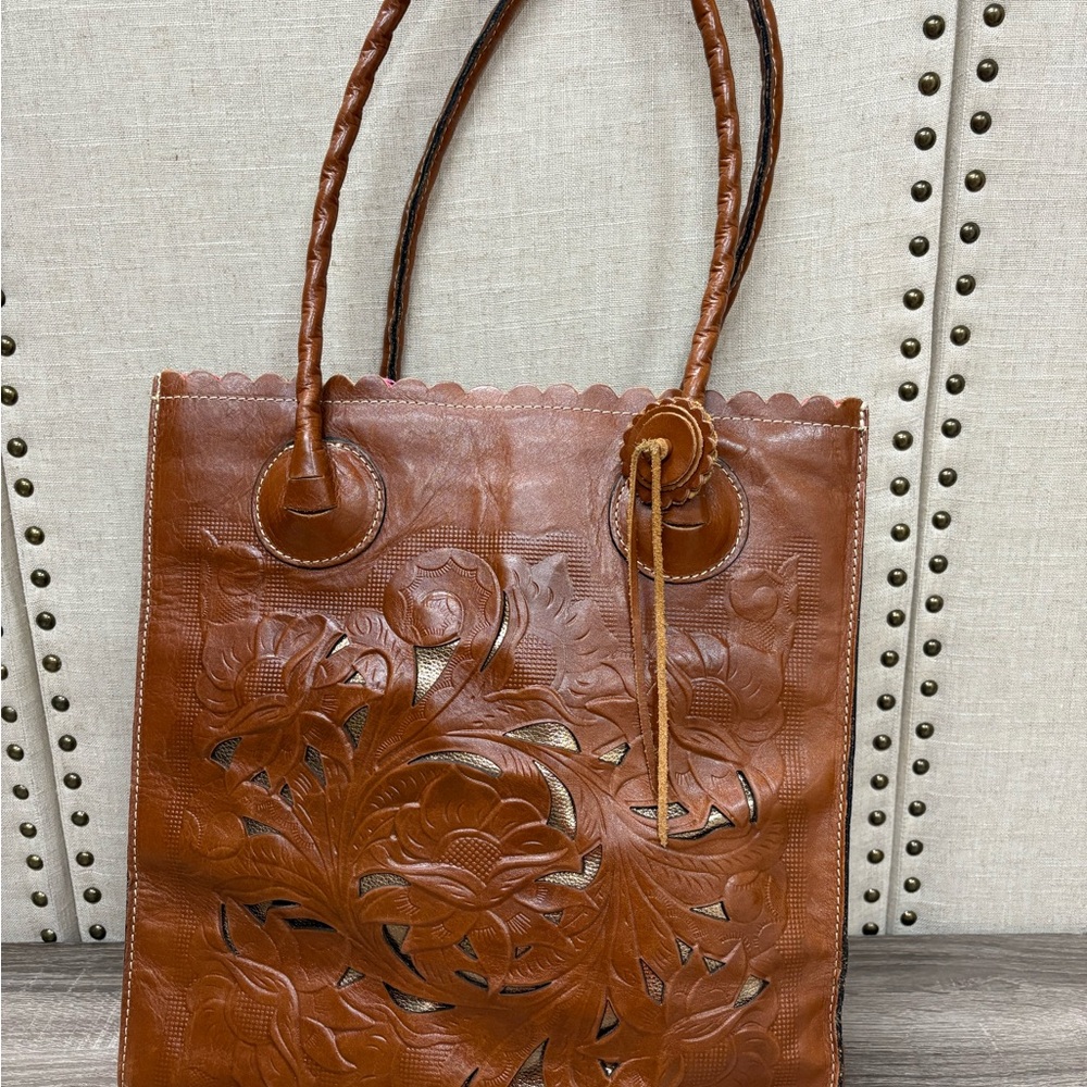 Patricia Nash Cavo Tooled Leather Handbag